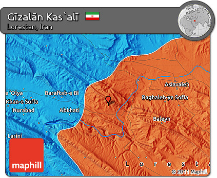Political Map of Gīzalān Kas`alī
