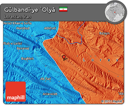 Political Map of Gūlbandī-ye `Olyā