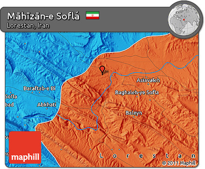 Political Map of Māhīzān-e Soflá
