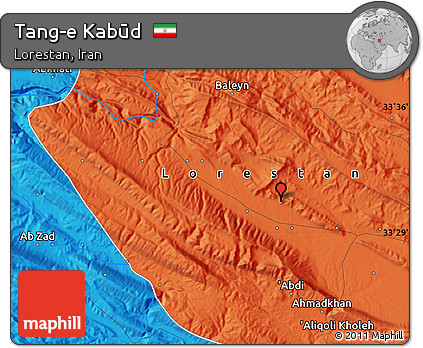 Political Map of Tang-e Kabūd