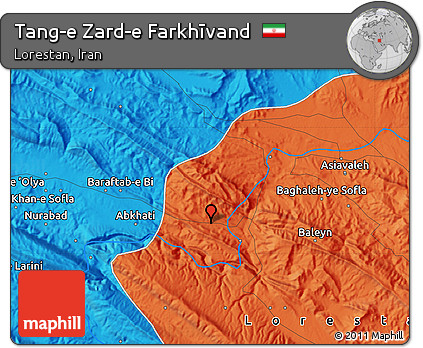 Political Map of Tang-e Zard-e Farkhīvand