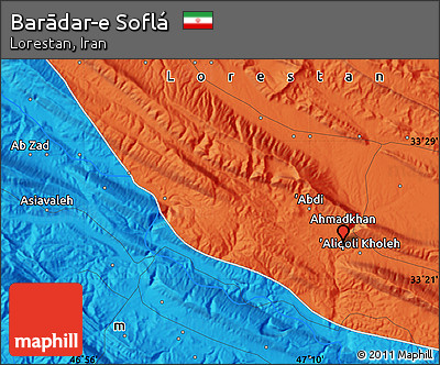 Political Map of Barādar-e Soflá