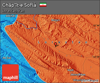 Political Map of Chāp'īt-e Soflá
