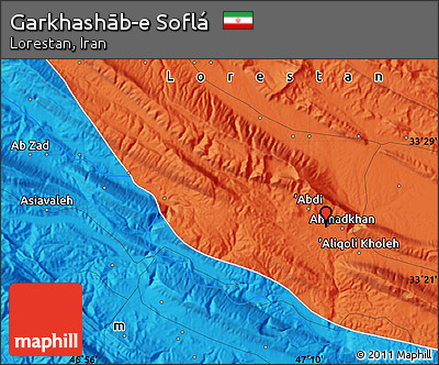 Political Map of Garkhashāb-e Soflá