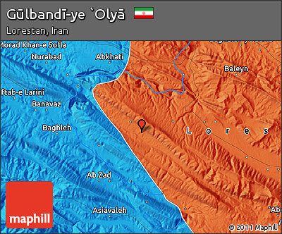 Political Map of Gūlbandī-ye `Olyā