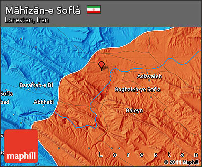 Political Map of Māhīzān-e Soflá