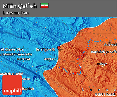 Political Map of Mīān Qal`eh