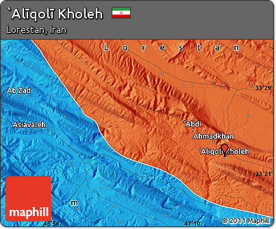 Political Map of `Alīqolī Kholeh