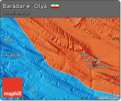 Political Map of Barādar-e `Olyā