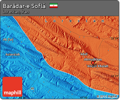 Political Map of Barādar-e Soflá