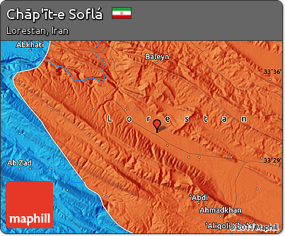 Political Map of Chāp'īt-e Soflá