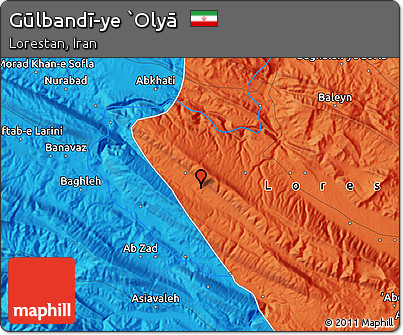 Political Map of Gūlbandī-ye `Olyā