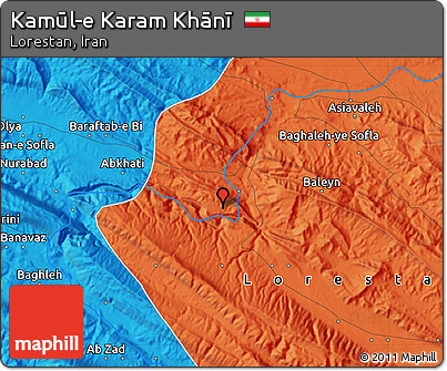 Political Map of Kamūl-e Karam Khānī