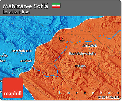 Political Map of Māhīzān-e Soflá
