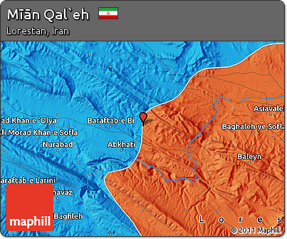 Political Map of Mīān Qal`eh