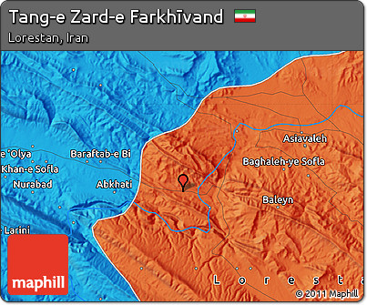 Political Map of Tang-e Zard-e Farkhīvand
