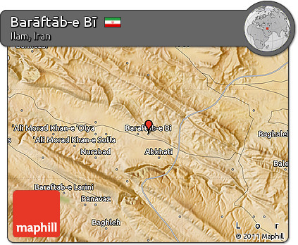 Satellite Map of Barāftāb-e Bī