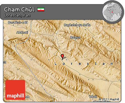 Satellite Map of Cham Chūl