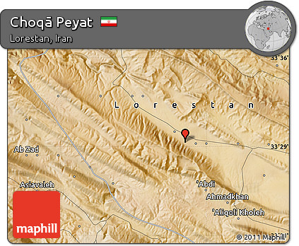 Satellite Map of Choqā Peyat