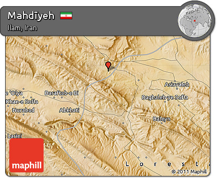 Satellite Map of Mahdīyeh