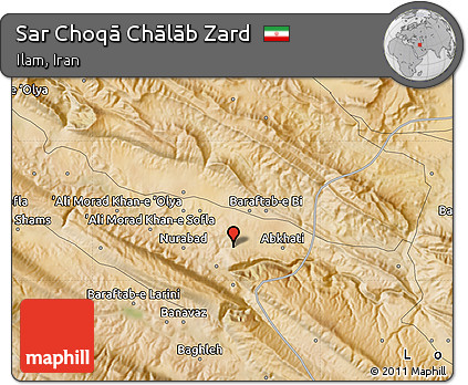 Satellite Map of Sar Choqā Chālāb Zard