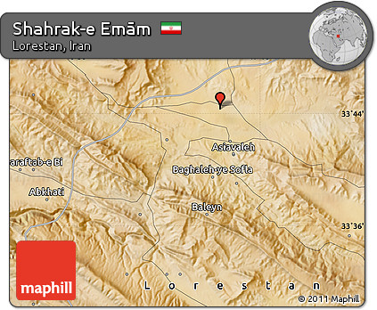 Satellite Map of Shahrak-e Emām