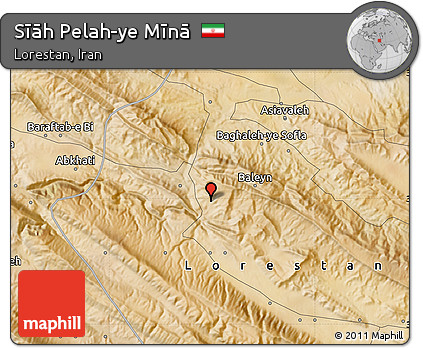 Satellite Map of Sīāh Pelah-ye Mīnā