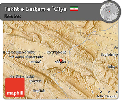 Satellite Map of Takht-e Basţām-e `Olyā