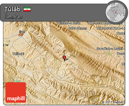 Satellite Map of Ţūlāb