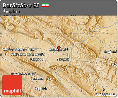 Satellite Map of Barāftāb-e Bī