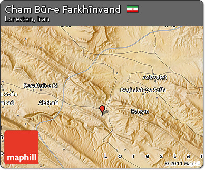 Satellite Map of Cham Būr-e Farkhīnvand