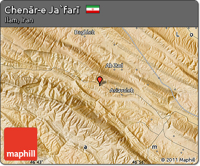 Satellite Map of Chenār-e Ja`farī