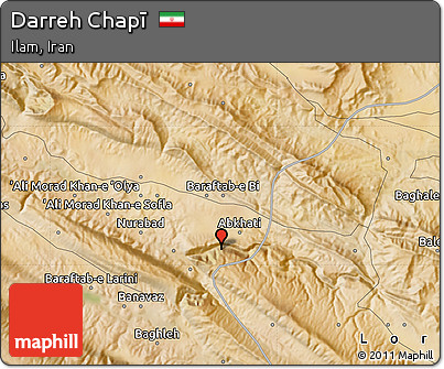 Satellite Map of Darreh Chapī