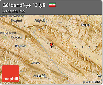 Satellite Map of Gūlbandī-ye `Olyā
