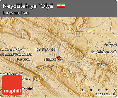 Satellite Map of Neydūleh-ye `Olyā