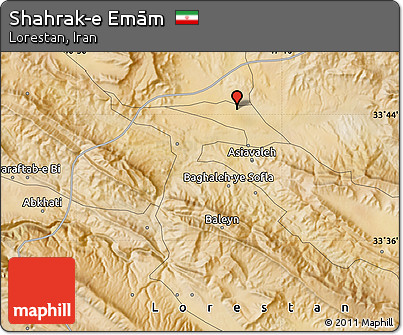 Satellite Map of Shahrak-e Emām