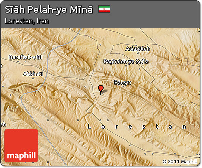 Satellite Map of Sīāh Pelah-ye Mīnā