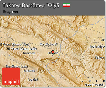 Satellite Map of Takht-e Basţām-e `Olyā