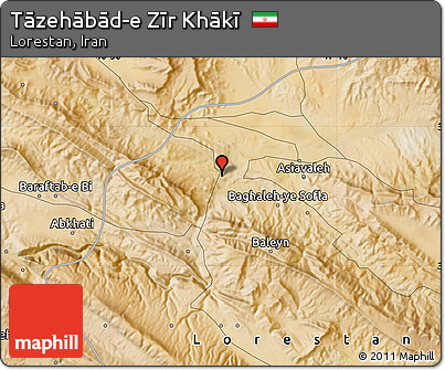 Satellite Map of Tāzehābād-e Zīr Khākī