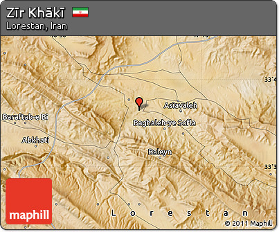 Satellite Map of Zīr Khākī