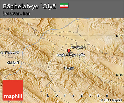 Satellite Map of Bāghelah-ye `Olyā