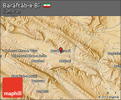 Satellite Map of Barāftāb-e Bī