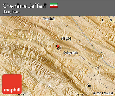 Satellite Map of Chenār-e Ja`farī