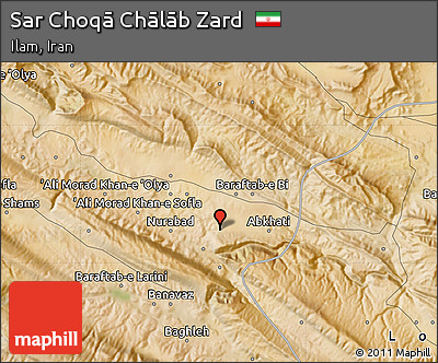 Satellite Map of Sar Choqā Chālāb Zard