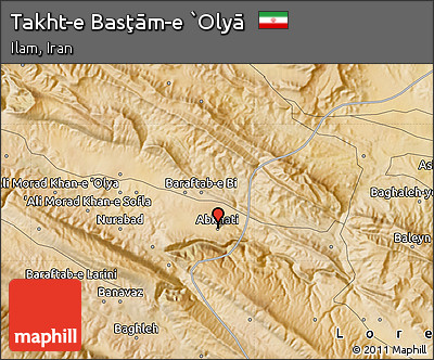 Satellite Map of Takht-e Basţām-e `Olyā