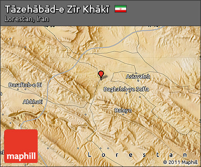 Satellite Map of Tāzehābād-e Zīr Khākī
