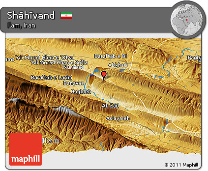 Physical Panoramic Map of Shāhīvand