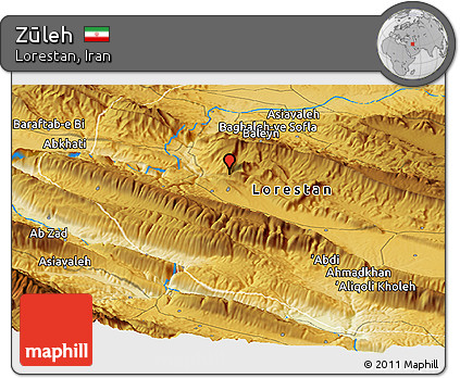 Physical Panoramic Map of Zūleh
