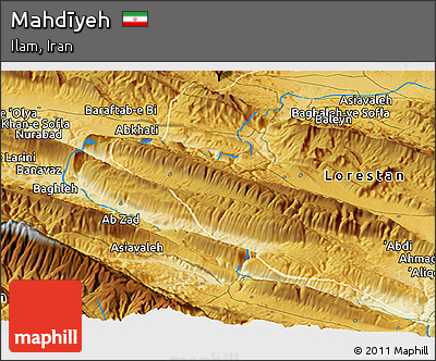 Physical Panoramic Map of Mahdīyeh