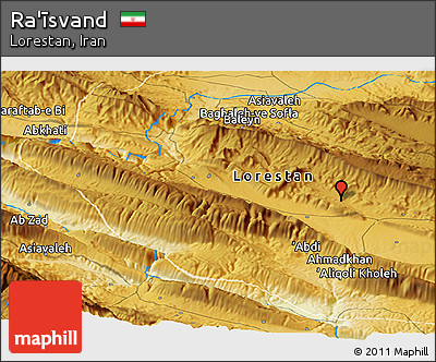 Physical Panoramic Map of Ra'īsvand